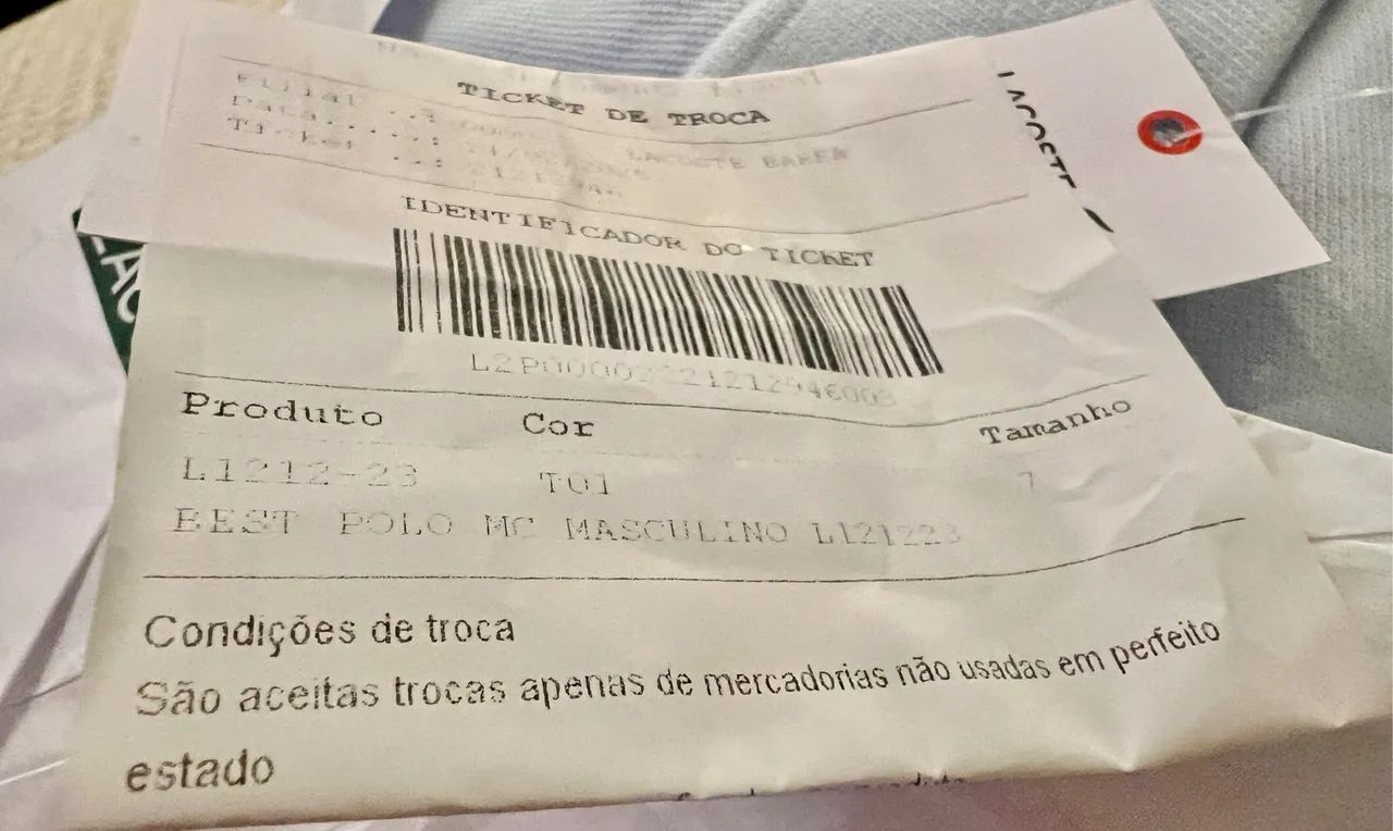 Camisa Lacoste Azul - Nova com etiqueta - Foto 4