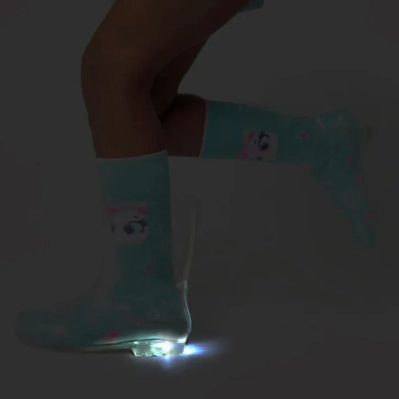 Galocha Transparente Com LED Unissex Kids PUKET - Foto 3