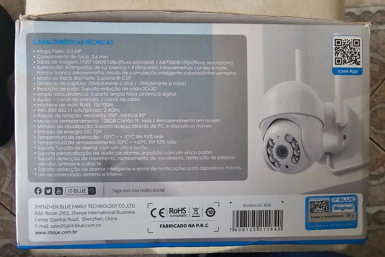 Câmera IP Sc-b28 it blue - Foto 2