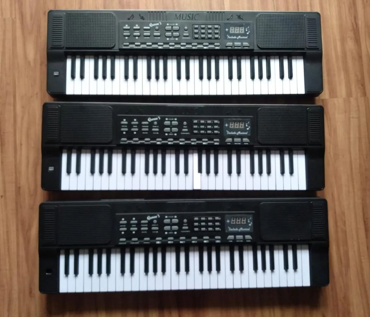 Teclado Queens 54 teclas sucata kit com 3 