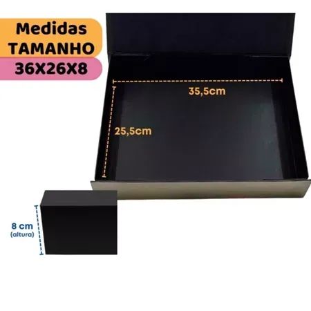 Caixa para Presente (grande) 36x26x8 - Rígida com Fechamento Magnético - Foto 4
