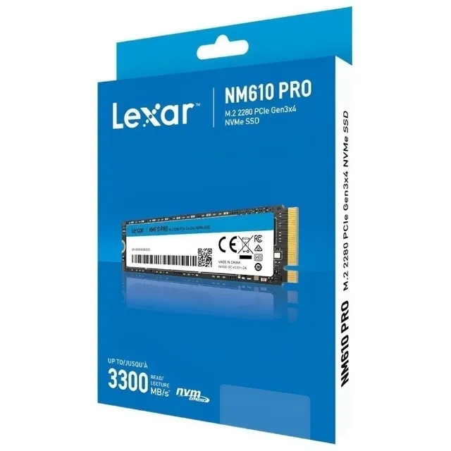 SSD 500GB M.2 NVME NM610 PRO LEXAR GEN3X4 (3300/1700)MB/S NOVO LACRADO!