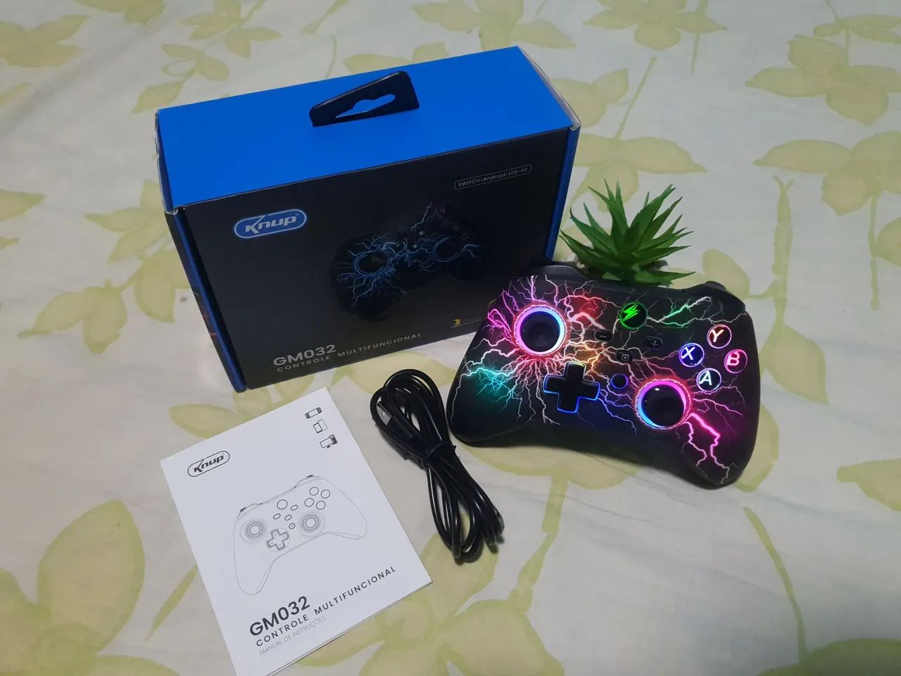Controle joystick sem fio bluetooth switch, ios, Android ou pc