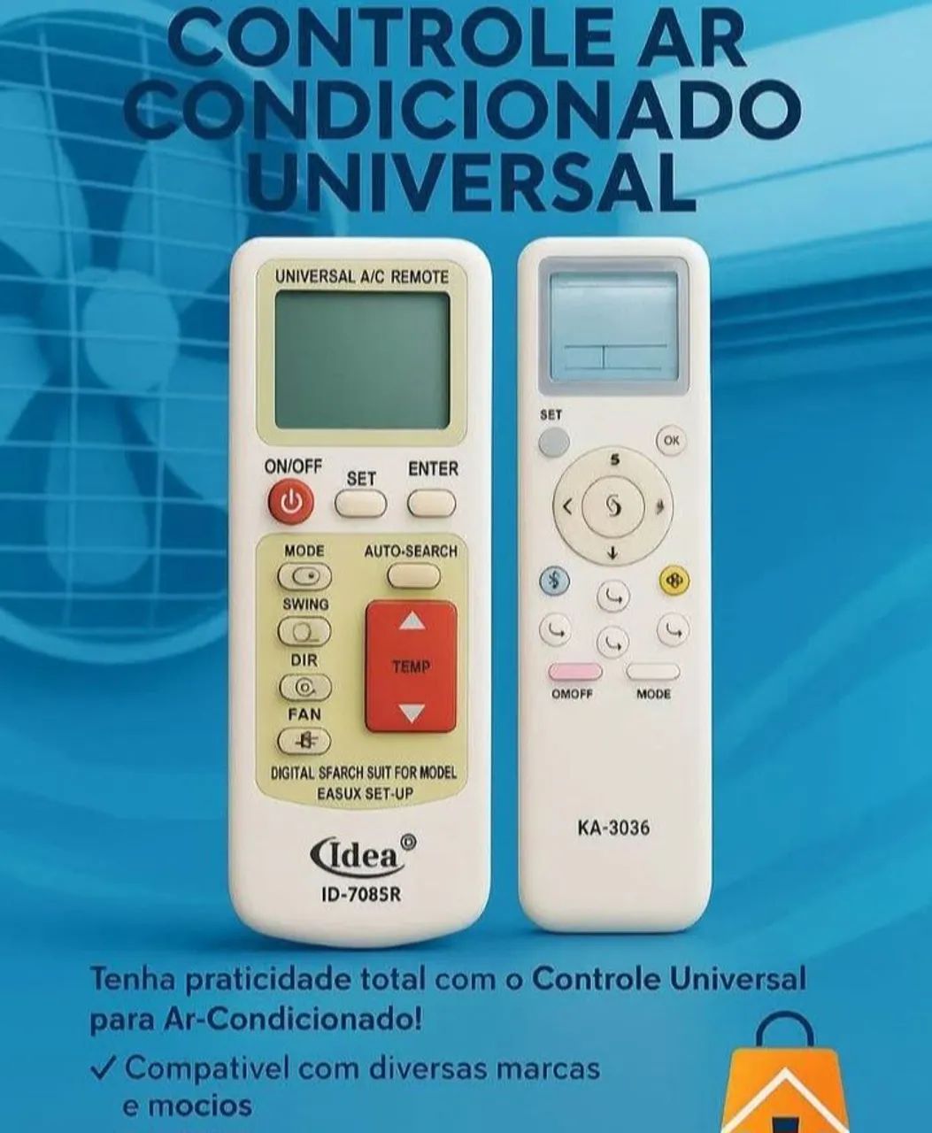 Controle remoto universal de Ar split gree york midea lg Samsung komeko Carrier sprenger  - Foto 2