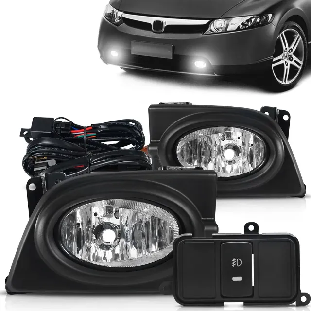 Kit Farol de Milha Neblina Auxiliar para o Honda civic ano 2007 - 2008