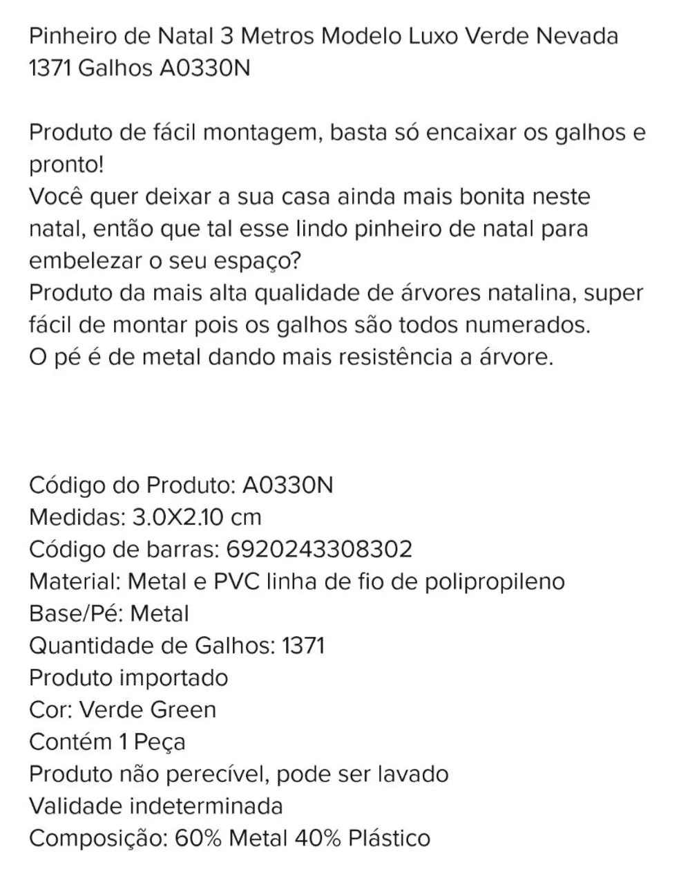 Arvore de Natal 3 metros - Foto 5