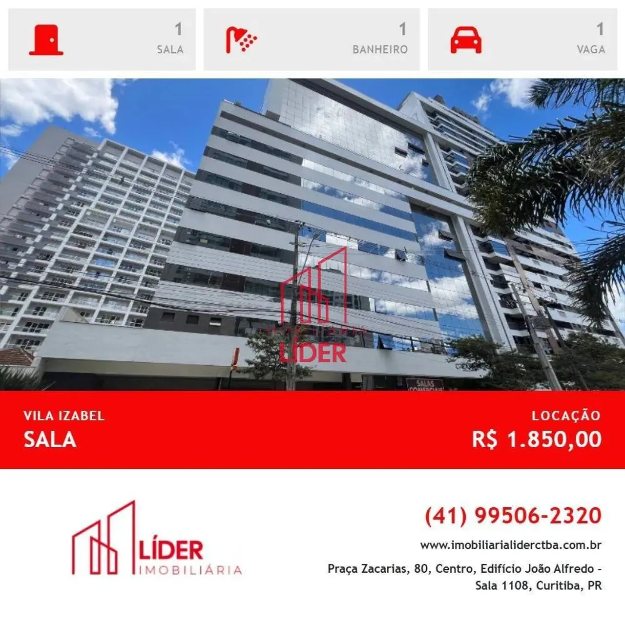 Oportunidade de salas e andares comerciais para locação no Terrasa Créatiff