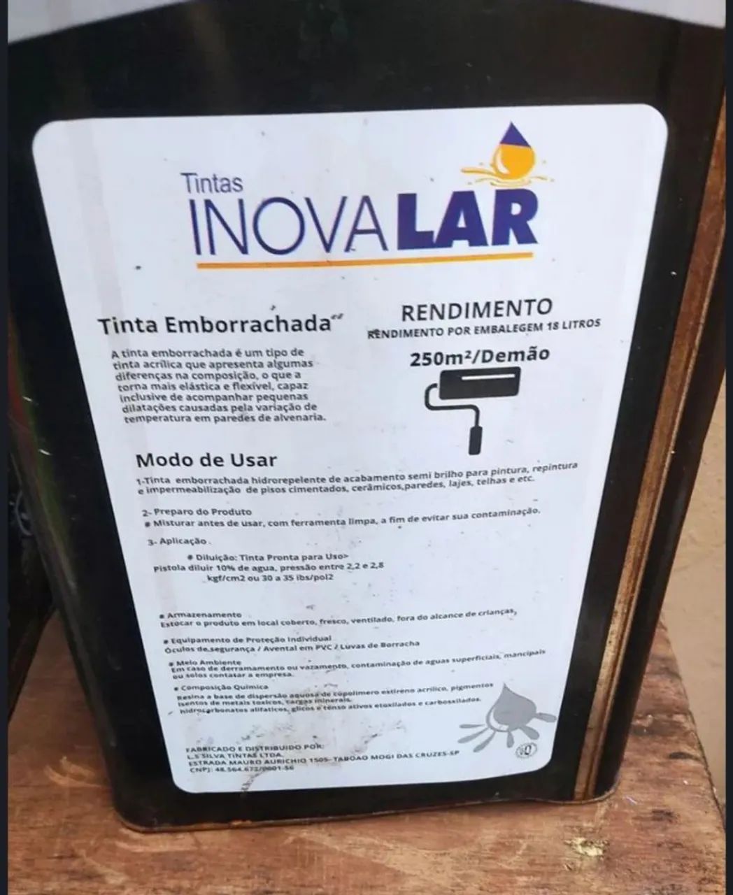 Tinta Emborrachada Hidrorrepelente Inovalar 18L - Foto 4