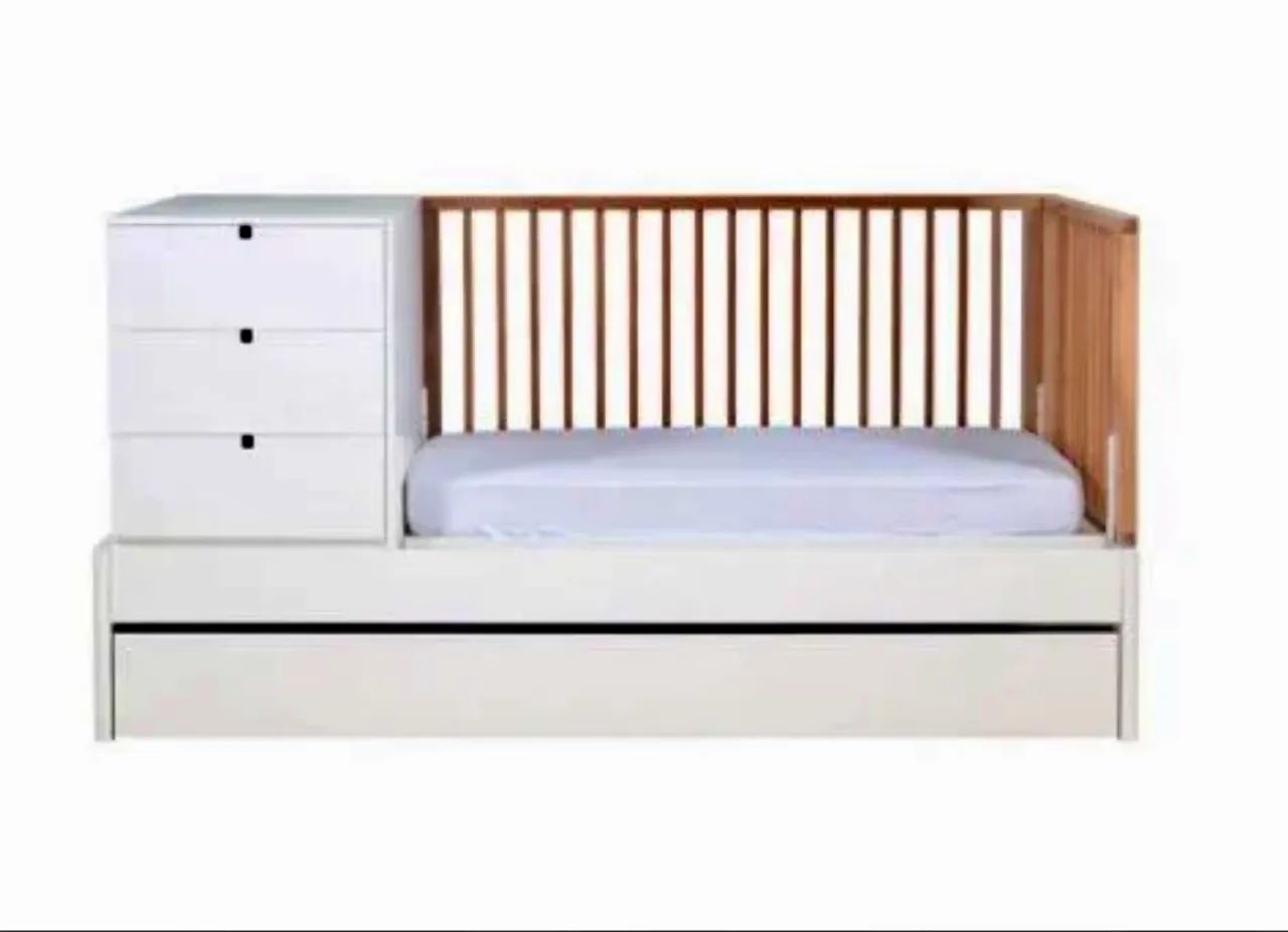 Berço - Multifuncional Com cômoda e Cama Auxiliar - Encanto - Foto 3