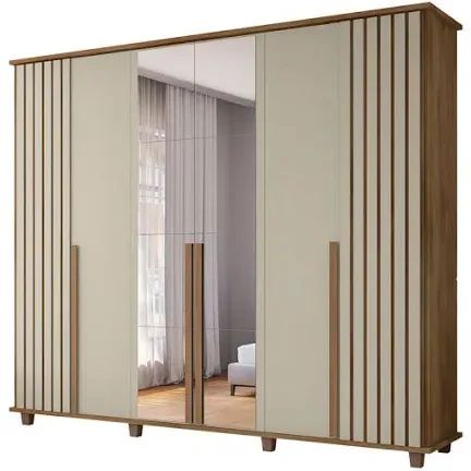 Guarda Roupa Casal 6 Portas Novo Off white 