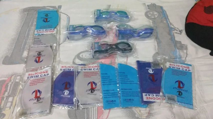 Touca de silicone para natação novo lacrado