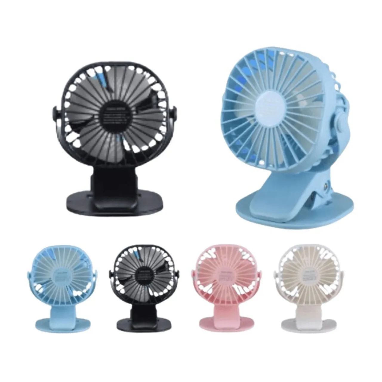 Mini Ventilador de Mesa Com Gancho 