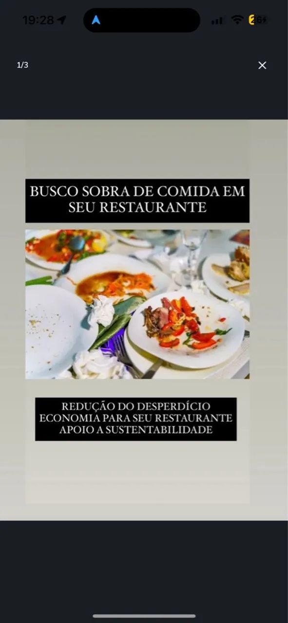 Busco sobras de comida para restaurante