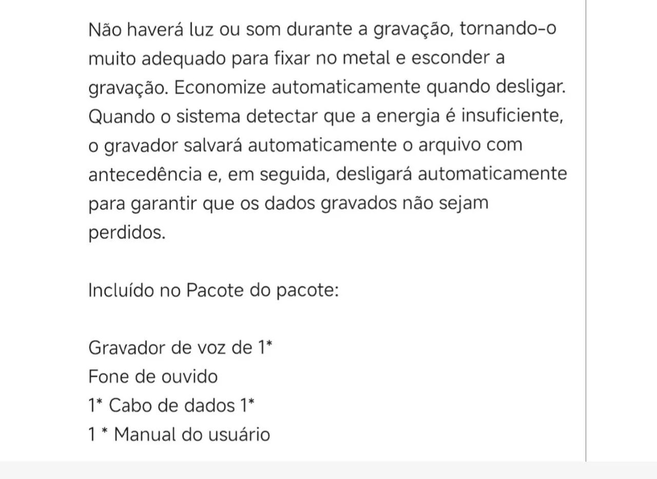 Micro gravador espião magnético 