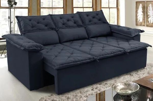 SOFÁ RETRÁTIL E RECLINÁVEL COMPACT 2 M - Foto 2