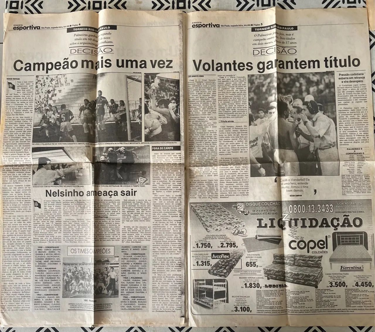 Palmeiras campeão Torneio Rio-SP 1993 - Foto 2