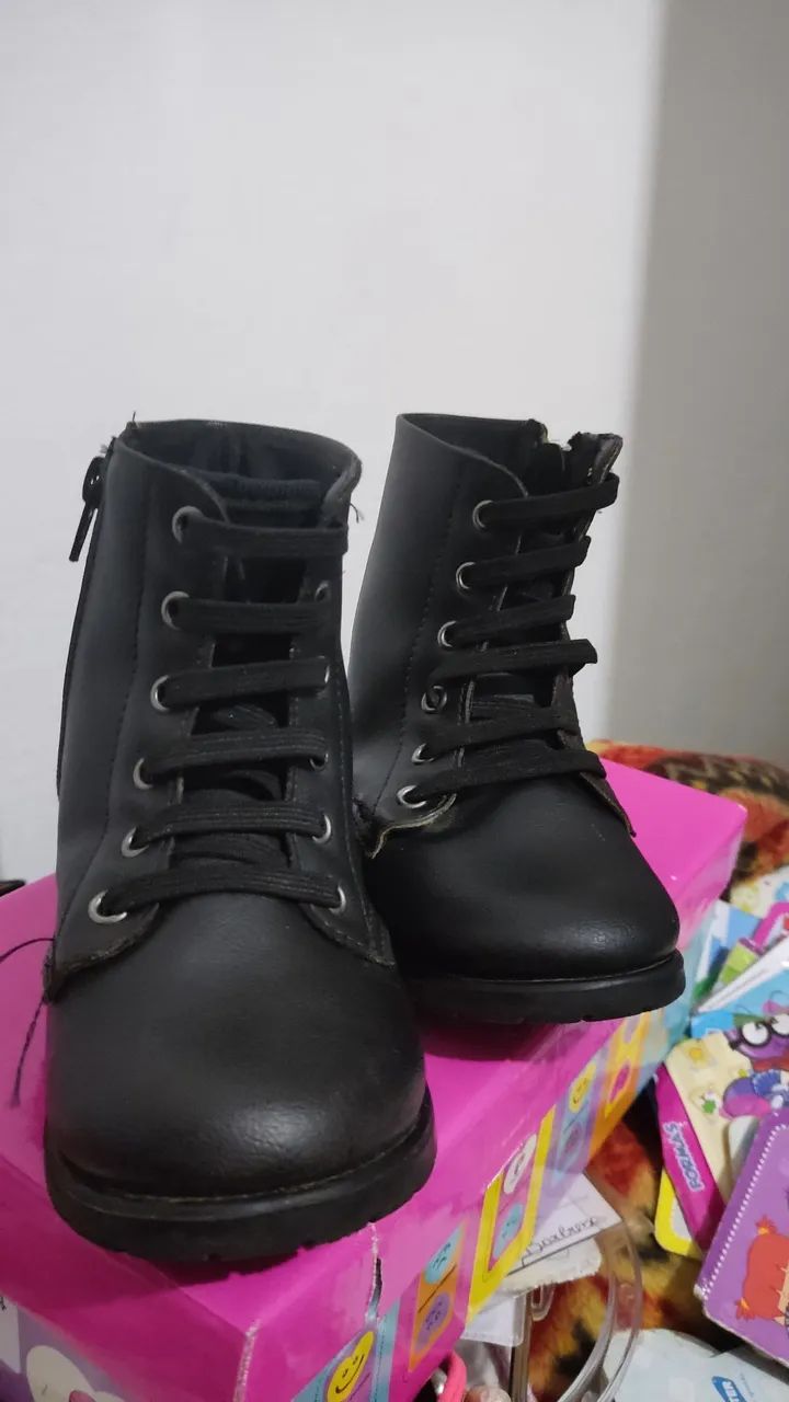 Botas infantis pretas - Foto 3