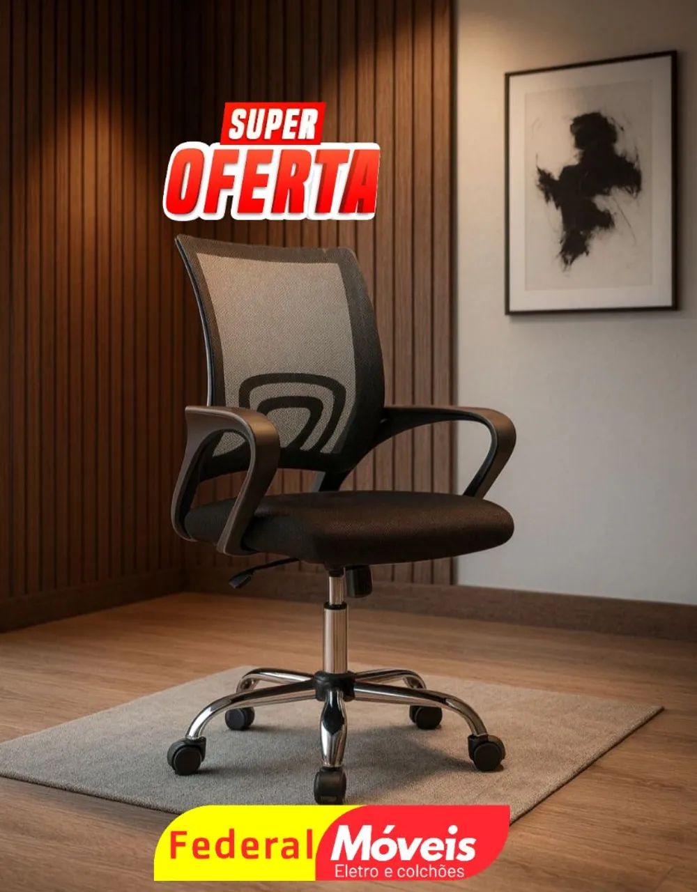 Cadeira Giratória Diretor - Conforto e praticidade para o escritório!