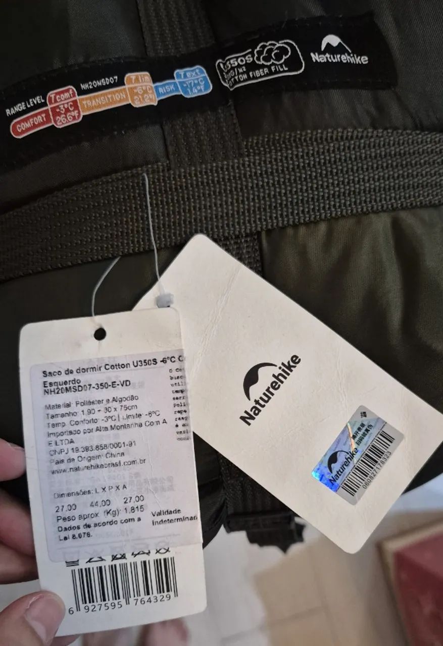 DOIS Sacos de Dormir Naturehike Cotton U350S -3ºC | -6ºC - lados esquerdo e direito - Foto 2