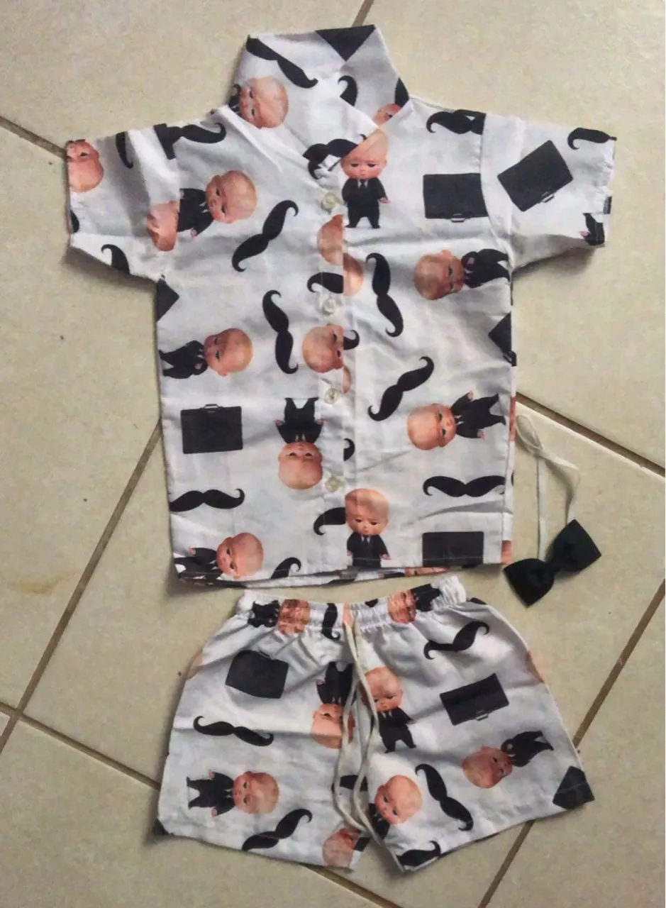 Conjunto Roupa Bebê Menino - Boss Baby - Tamanho P