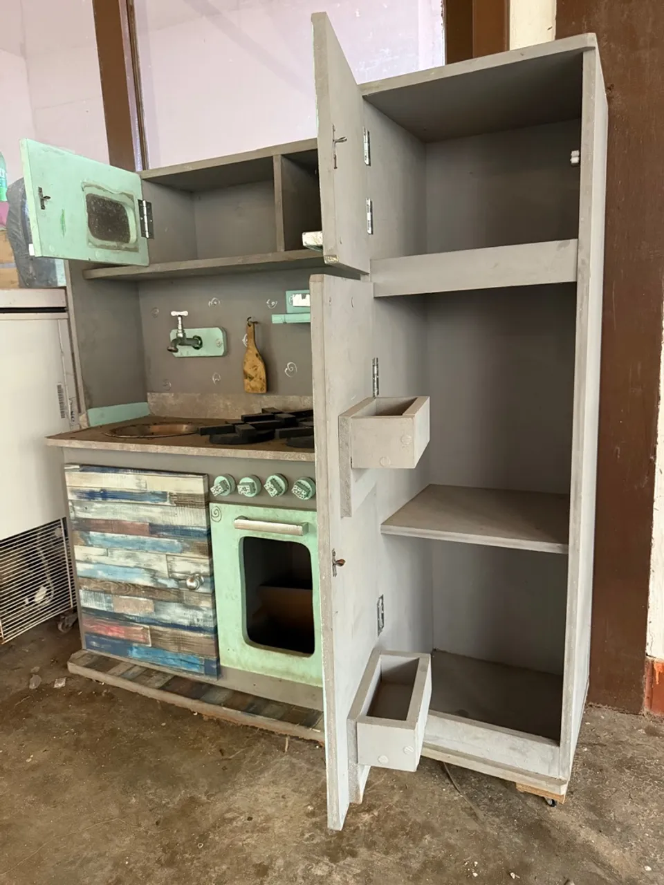 Cozinha Infantil de Madeira - Faça de Conta