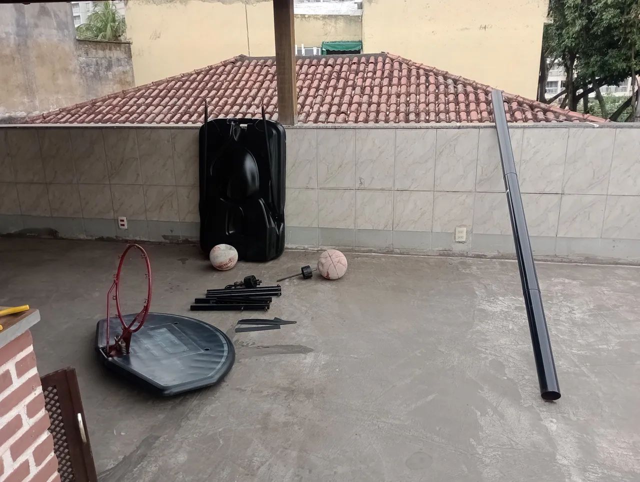 Cesta basquete completa 