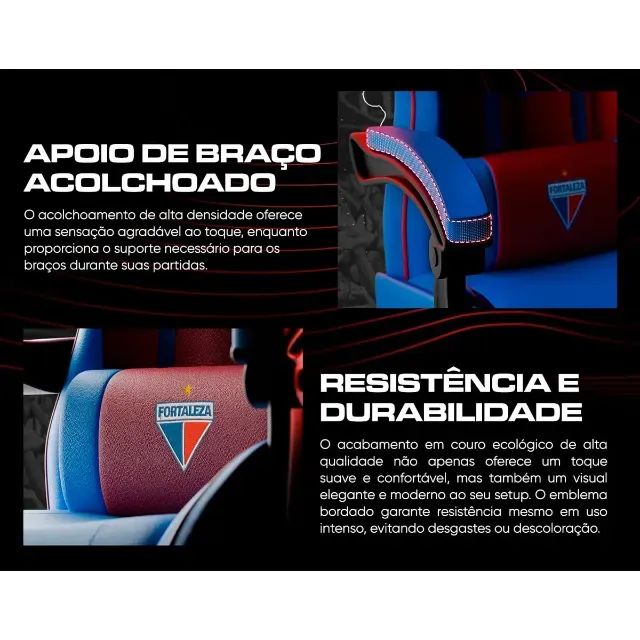 Cadeira Gamer GT Leão, Reclinável, Almofada Lombar/Cervical, Suporta Até 120Kg - WZeta - Foto 5