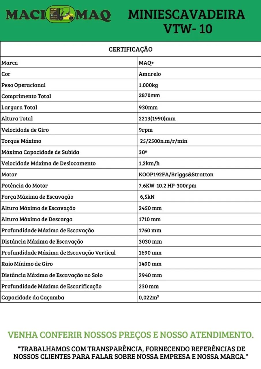 VENDO MINI ESCAVADEIRA MACIMAQ 1 TON - Foto 2