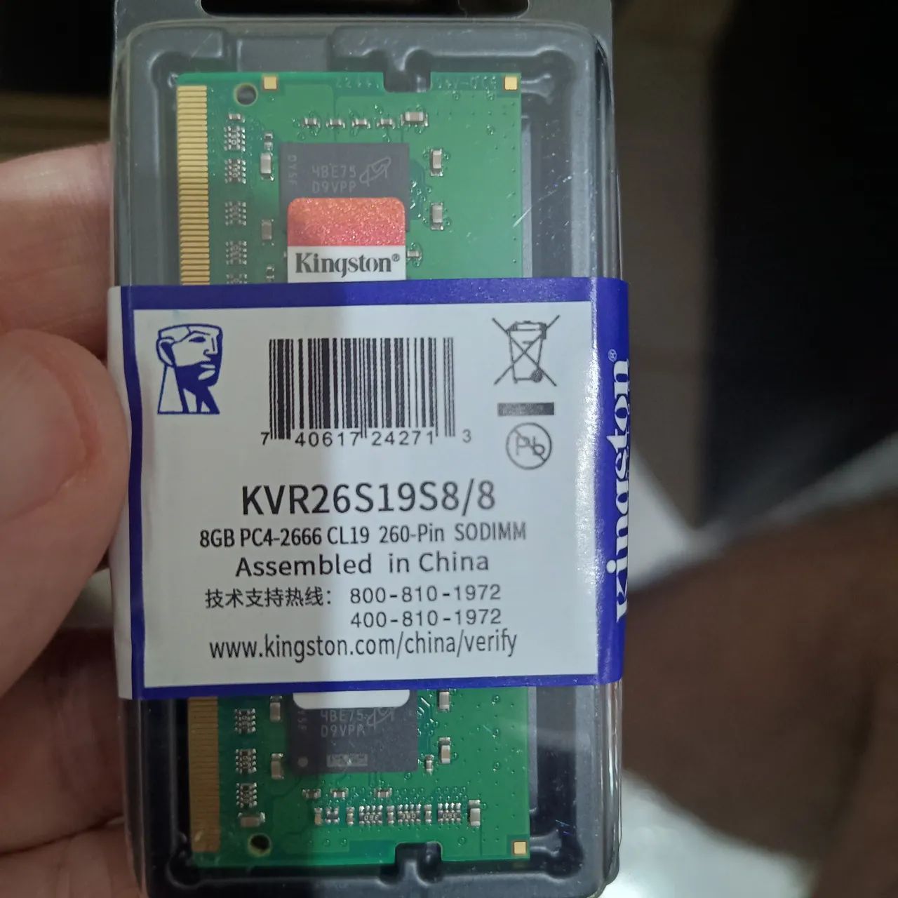 Memória RAM Kingston Notebook 8GB DDR4 2666mhz - Foto 3