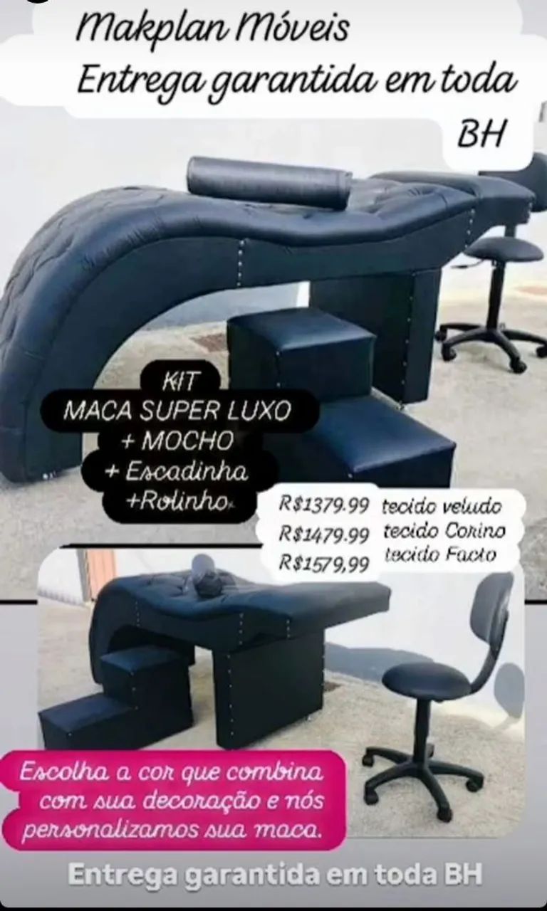 Maca Super Luxo + Mocho + Escadinha + Rolinho