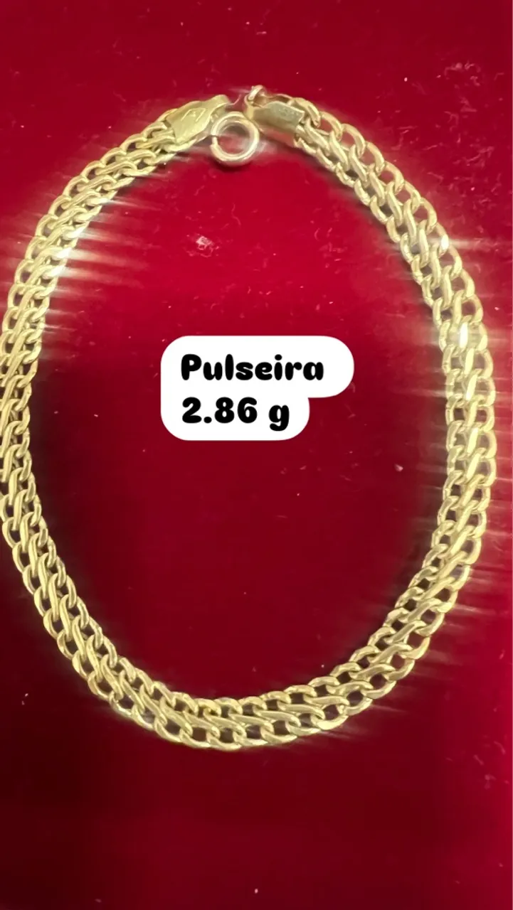 Pulseira de ouro 18k nova garantia eterna