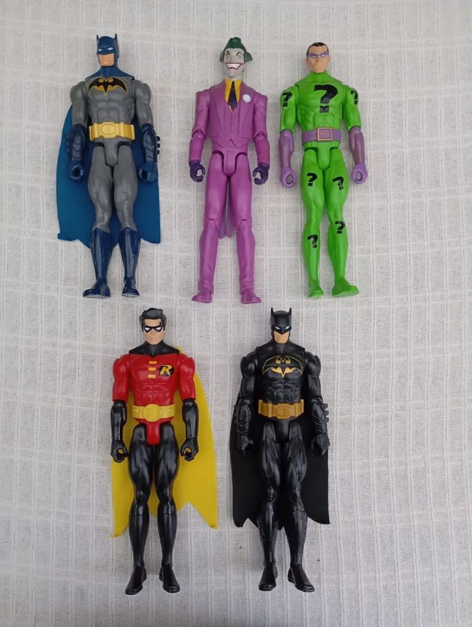 Coleção Bonecos Action figures do Batman articulados - 5 peças 