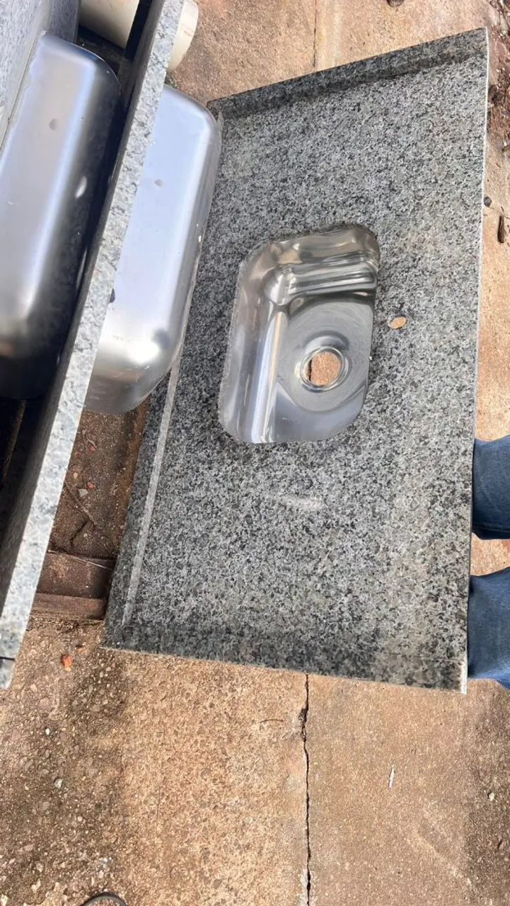 Pia granito inox