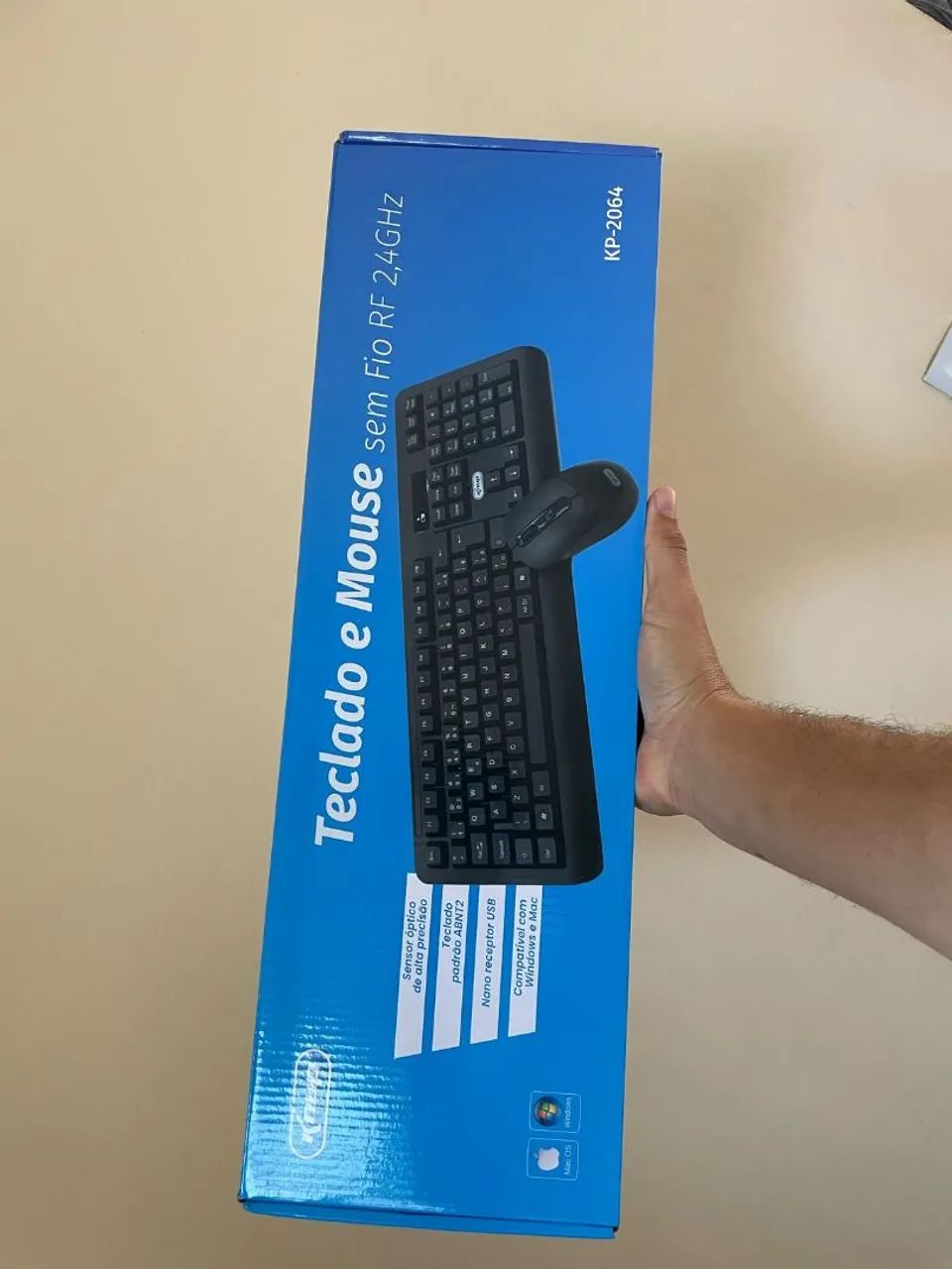 Kit Teclado e Mouse Sem Fio RF 2.4GHz