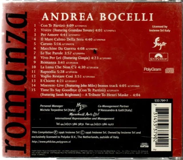 Andrea Boceli Romanza - Foto 2