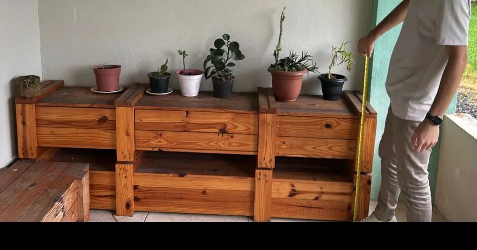Aparador de madeira rústica para decoração - Foto 3