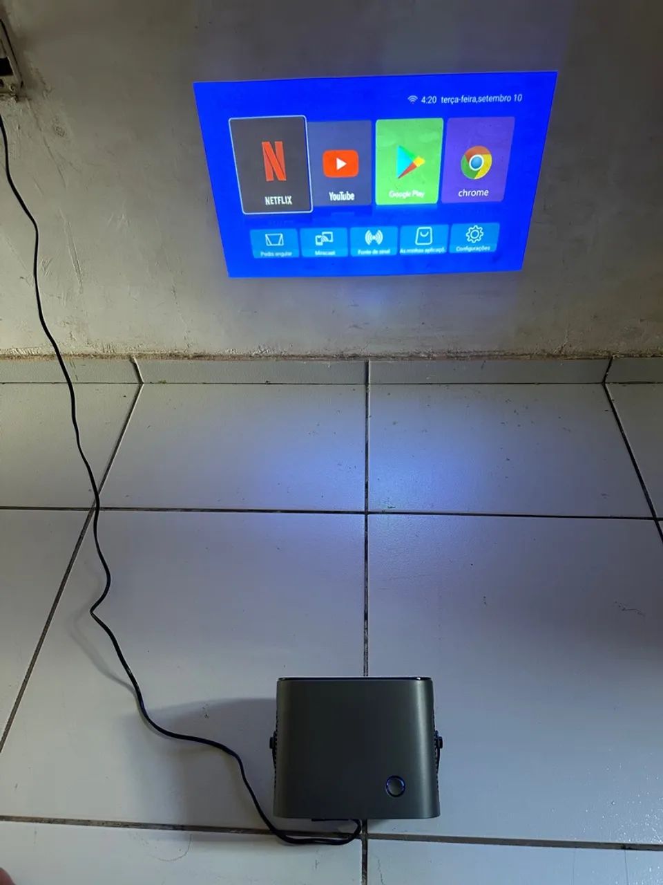 Projetor LED 4K Android Bluetooth Wi-Fi - Foto 5