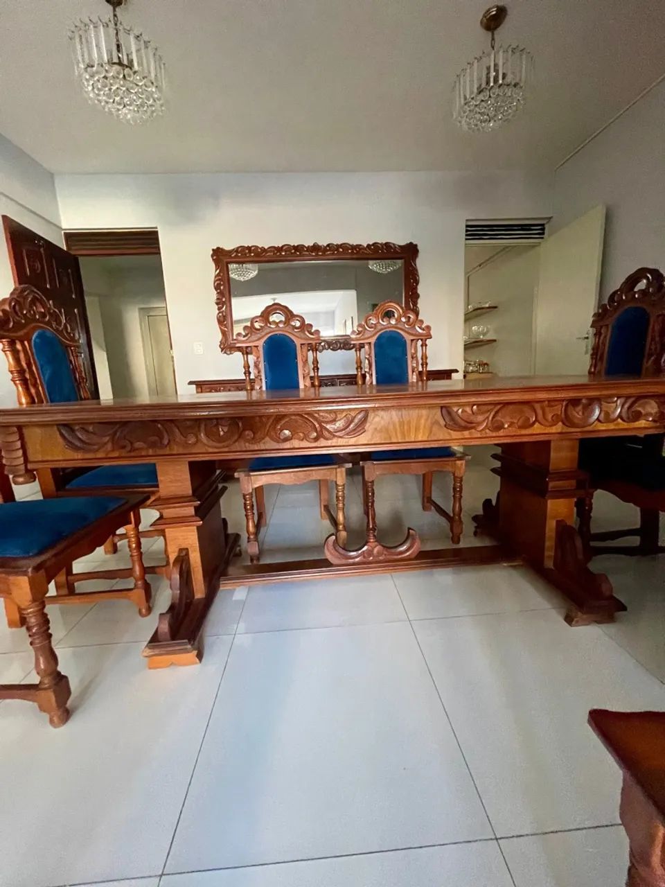 Conjunto de mesa de jantar 8 cadeiras - Foto 5