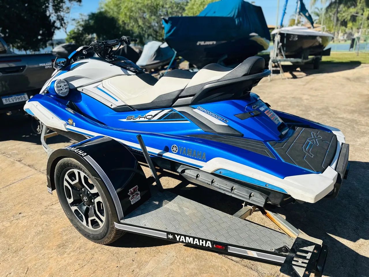 Jet Ski Yamaha FX Cruiser SVHO - Azul e Branco - Foto 12