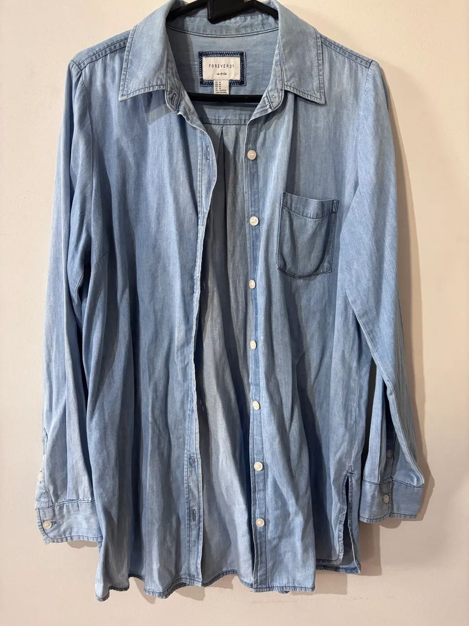 Camisa Masculina Jeans Forever 21