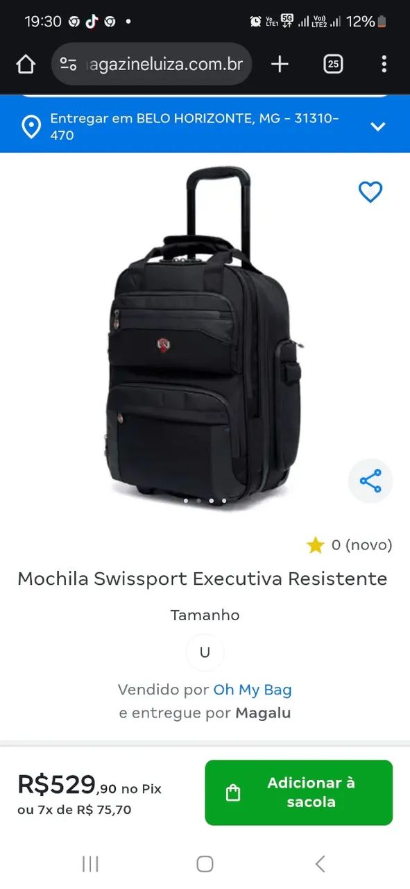 Mochila escolar Swissport (nova) - Foto 4