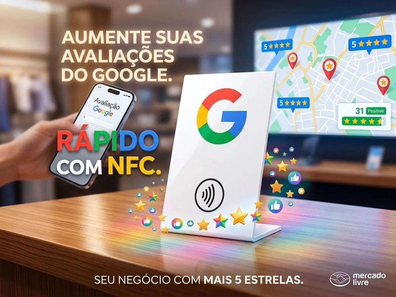 Placa nfc de avaliação do google