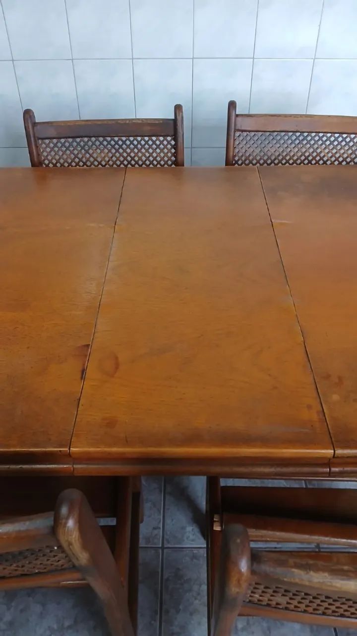 Mesa de jantar retangular com 6 cadeiras (tamanho aberta 2,00) - Foto 3