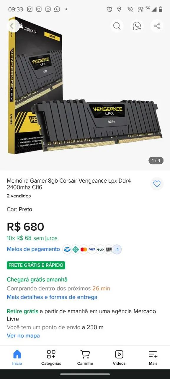 Memória Ram DDR 4   - Foto 3