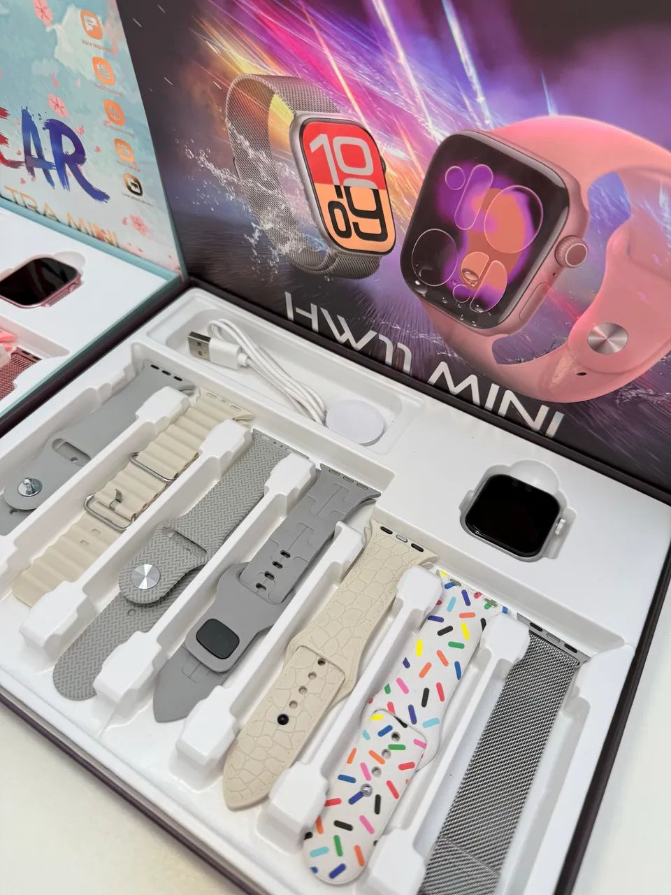 RELÓGIO SMARTWATCH MINI C/7 PULSEIRAS 41MM - Foto 2