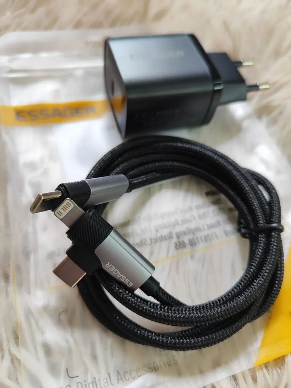 Carregador Original Essager 30w USB-C e Lightning  - Foto 5
