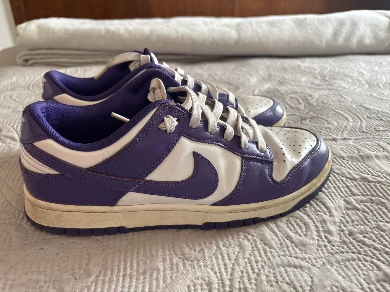 Tênis Nike Dunk Low Court Purple Roxo e Branco Original  - Foto 3