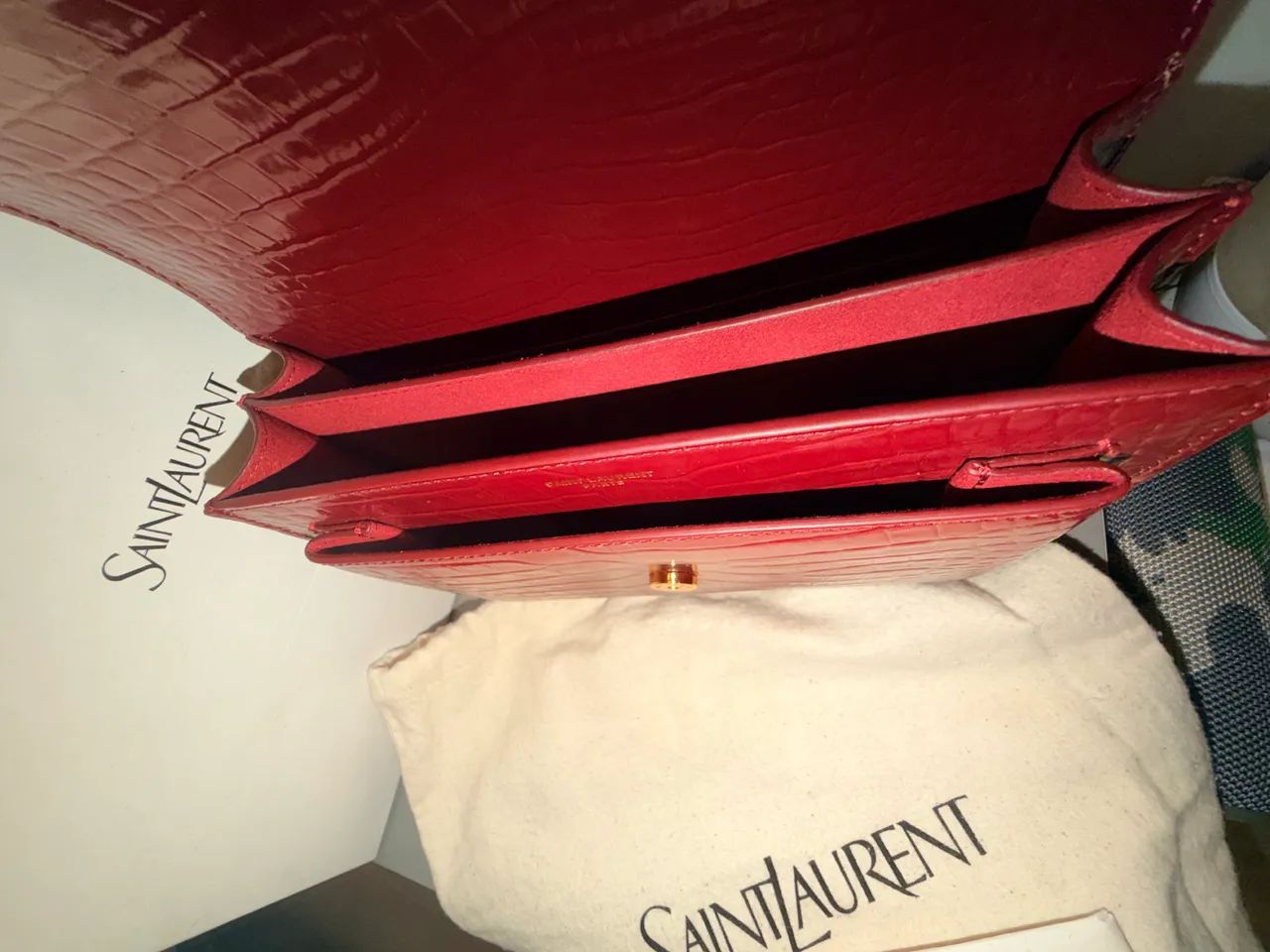 Bolsa Saint LAURENT sunset média  - Foto 5