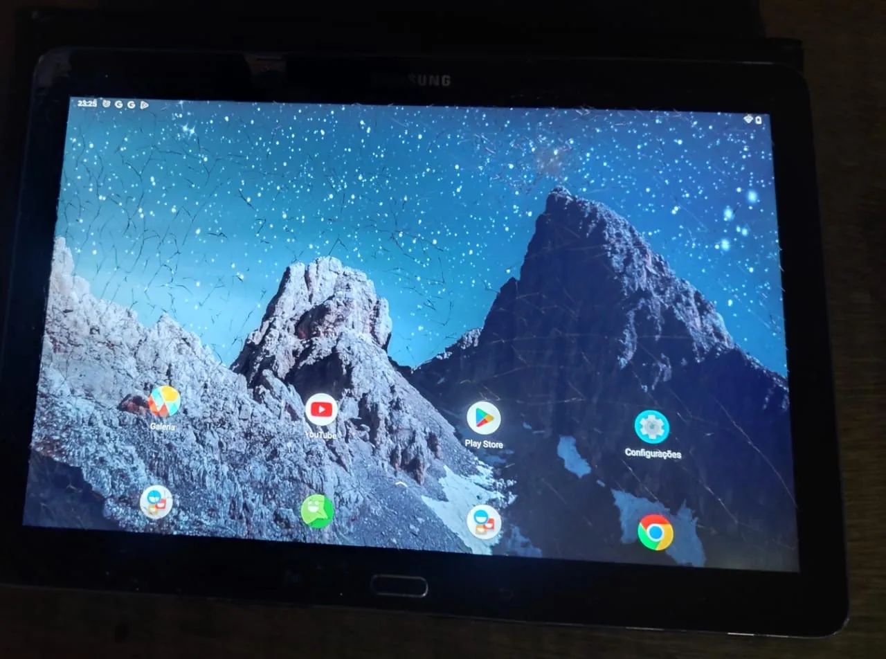 Tablet Samsung SM-P600 Tela Rachada Funcionando Androide 11