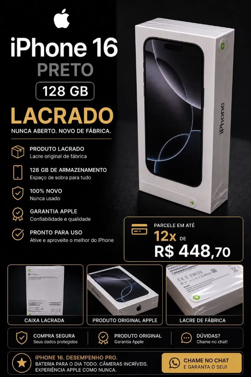 Iphone 16 128gb - Lacrado  - Foto 2